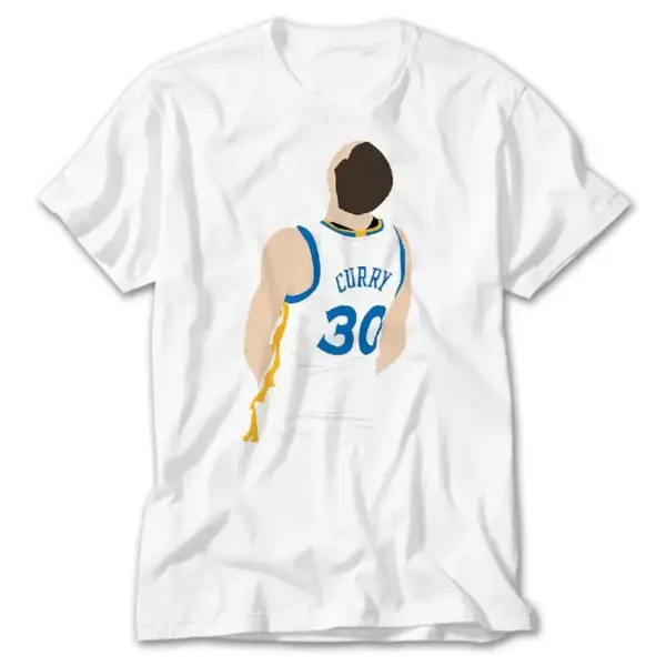 Stephen Curry Backward, White T-Shirt