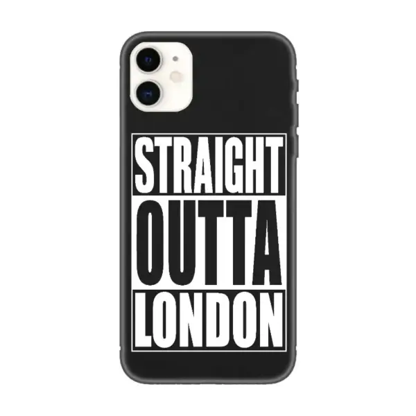 Straight Outta London iPhone Case, Straight Outta London Logo iPhone 15 Phone Case