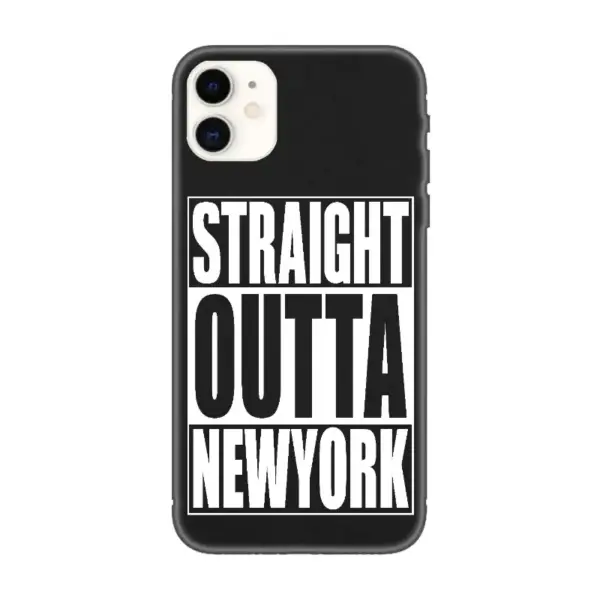 Straight Outta New York iPhone Case, Straight Outta New York Logo iPhone 15 Phone Case