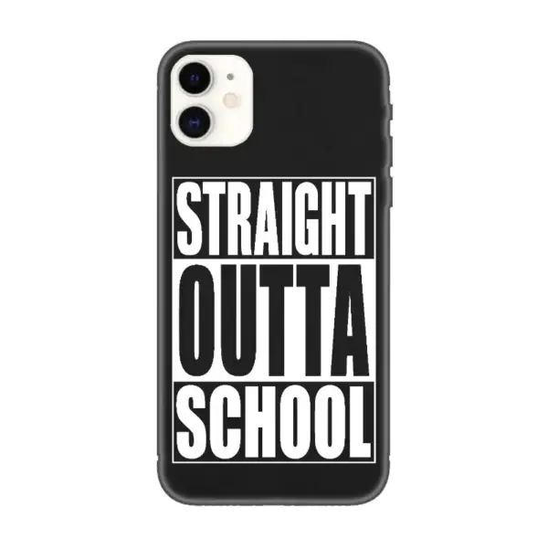Straight Outta School iPhone Case, Straight Outta School Logo iPhone 15 Phone Case