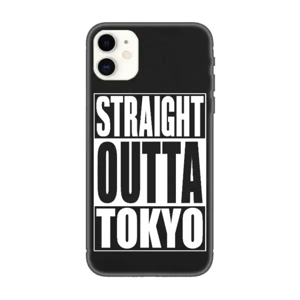 Straight Outta Tokyo iPhone Case, Straight Outta Tokyo Logo iPhone 15 Phone Case