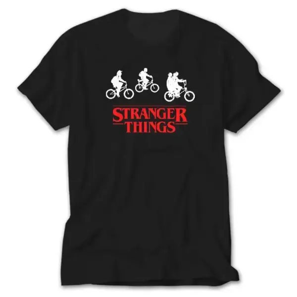Stranger Things Bicycle, Black T-Shirt