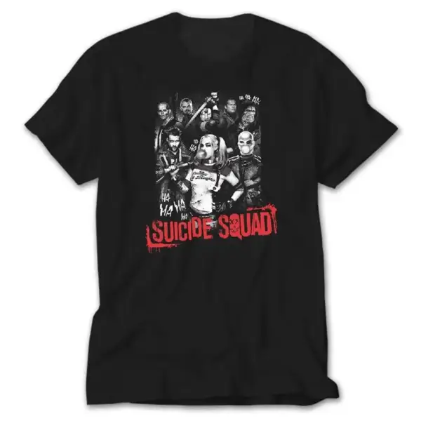 Suicide Squad Grunge Team, Black T-Shirt