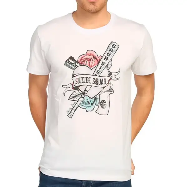 Suicide Squad Harley Quinn Men's White T-Shirt
