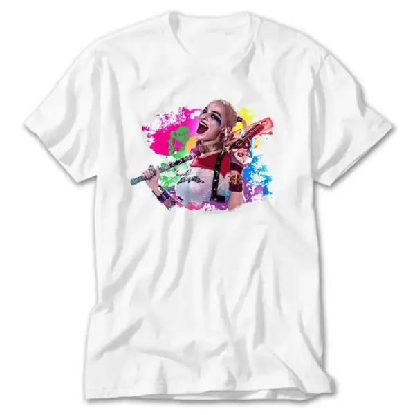 Suicide Squad Harley Quinn Happy, White T-Shirt