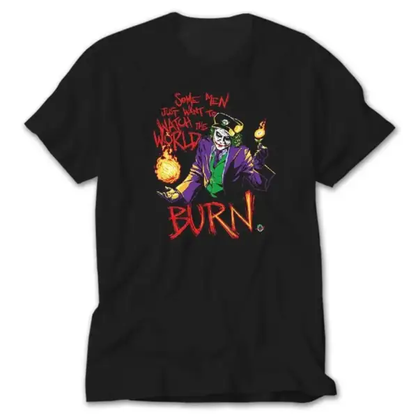 Suicide Squad Joker Burn, Black T-Shirt