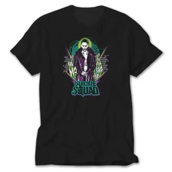 Suicide Squad Joker Retro, Black T-Shirt