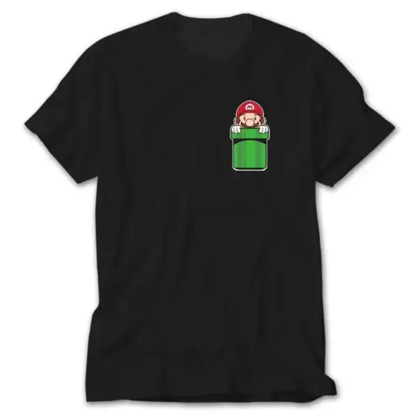 Super Mario, Black T-Shirt