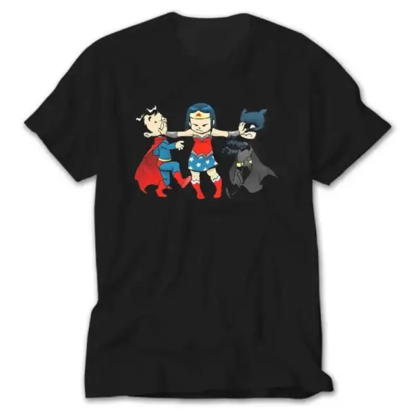 Superman And Batman, Black T-Shirt