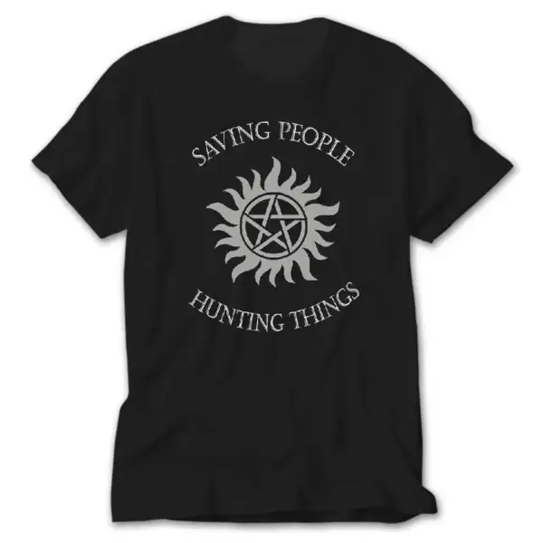 Supernatural Saving People, Black T-Shirt