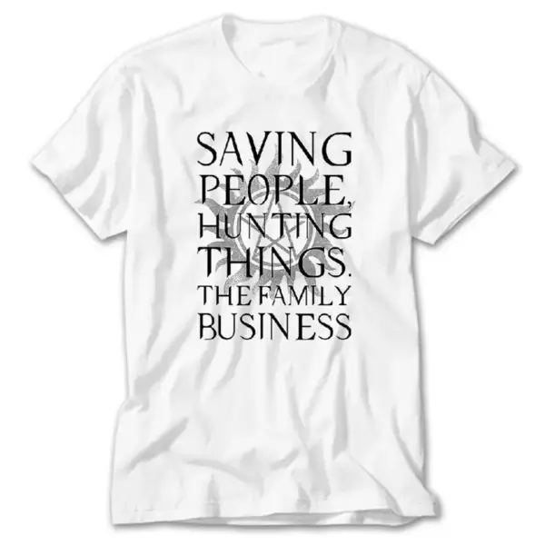 Supernatural Saving People Hunting, White T-Shirt