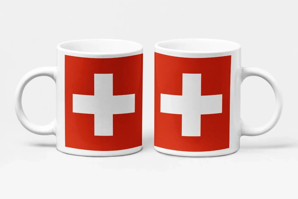 Switzerland Flag Coffee Mug, Switzerland Country National Flag Mug