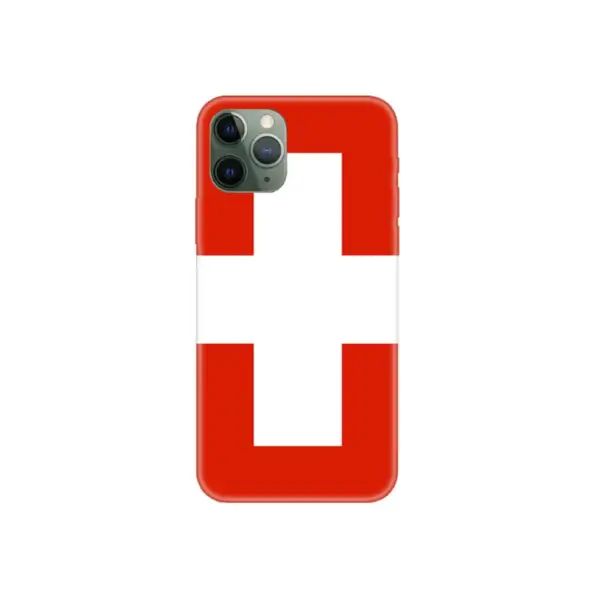 Switzerland Flag iPhone Case, Switzerland National Flag iPhone 15 Pro Max Phone Case