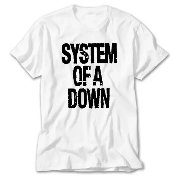 System of a Down, White T-Shirt