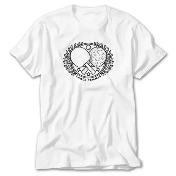 Table Tennis, White T-Shirt