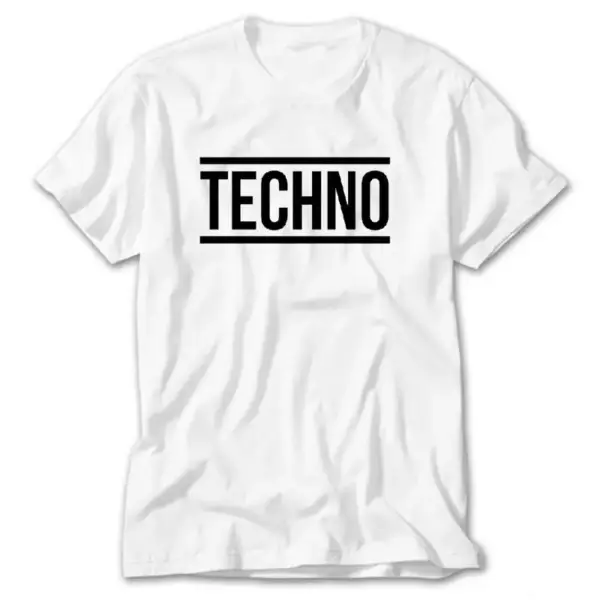 Techno, White T-Shirt