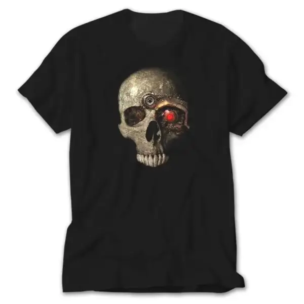 Terminator Skull, Black T-Shirt