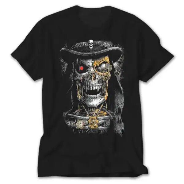 Terminator Skull, Black T-Shirt