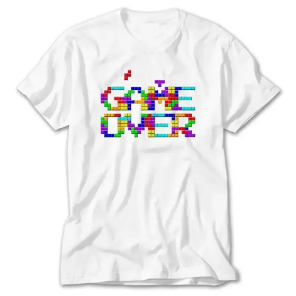 Tetris Game Over, White T-Shirt