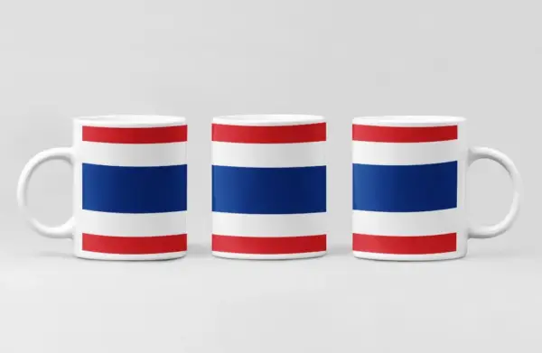 Thailand Flag Coffee Mug, Thailand Country National Flag Mug