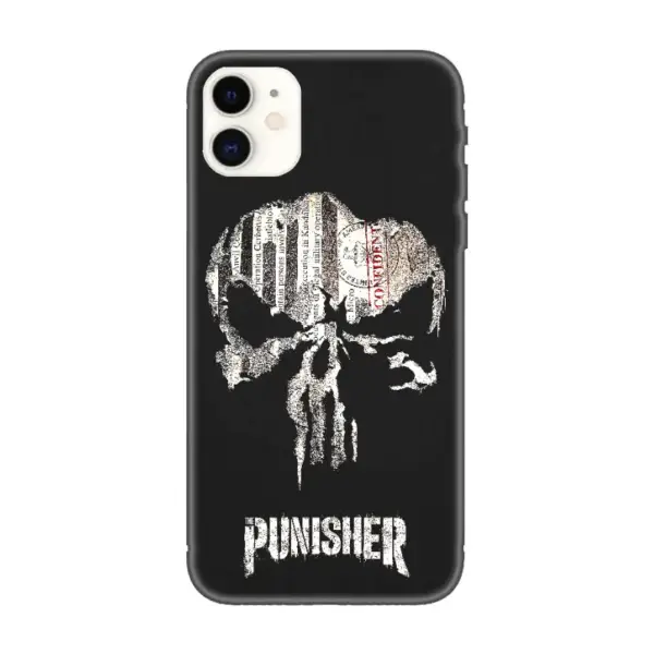 The Punisher iPhone Case, The Punisher Marvel iPhone 15 Phone Case