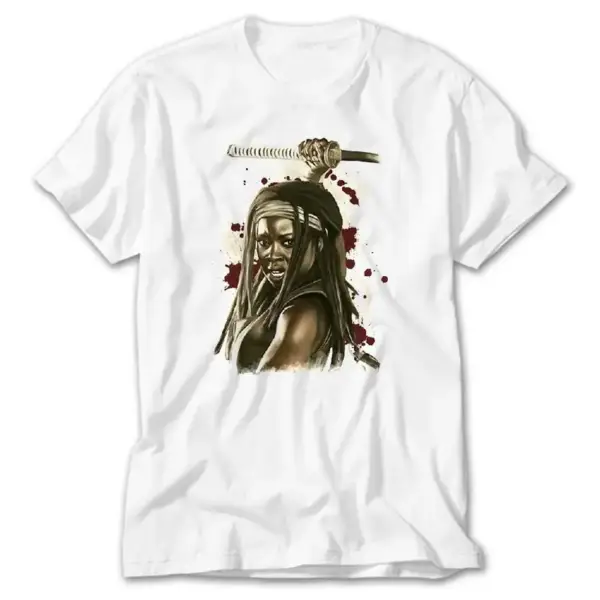 The Walking Dead Michonne, White T-Shirt