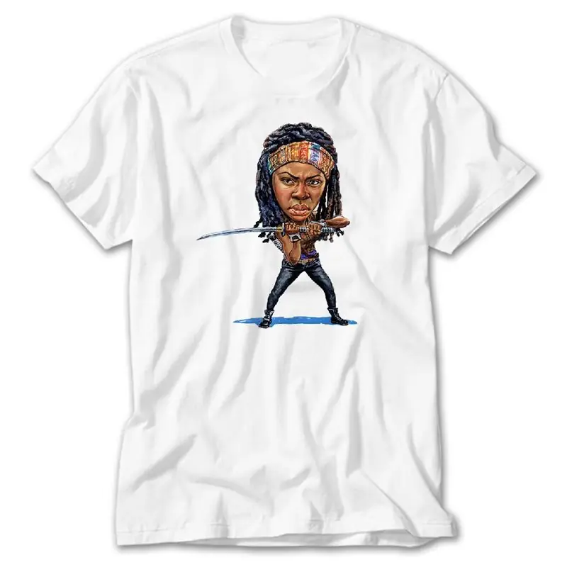 The Walking Dead Michonne, White T-Shirt