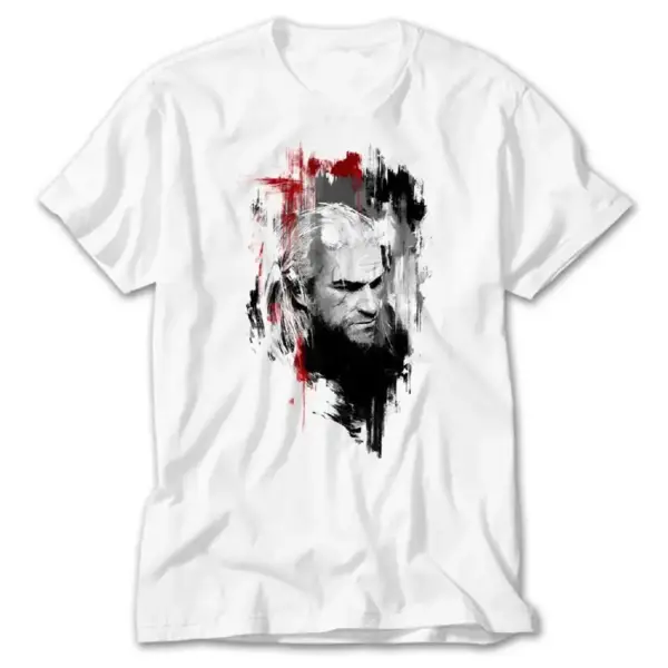 The Witcher Geralt of Rivia, White T-Shirt
