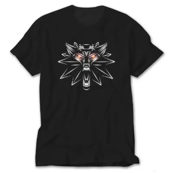 The Witcher Light Wolf, Black T-Shirt
