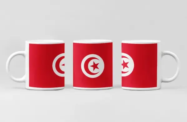 Tunisia Flag Coffee Mug, Tunisia Country National Flag Mug
