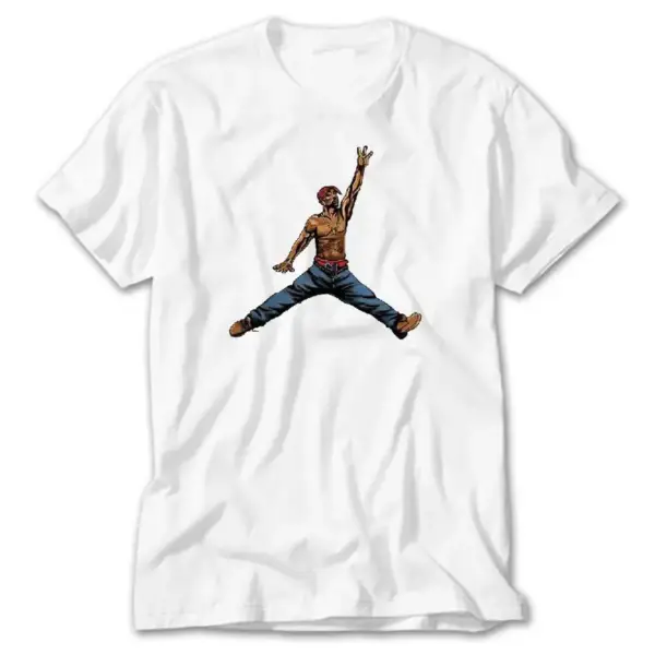 Tupac Jordan, White T-Shirt
