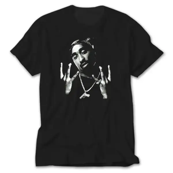 Tupac Shakur Four, Black T-Shirt