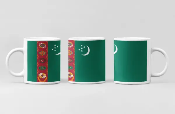 Turkmenistan Flag Coffee Mug, Turkmenistan Country National Flag Mug