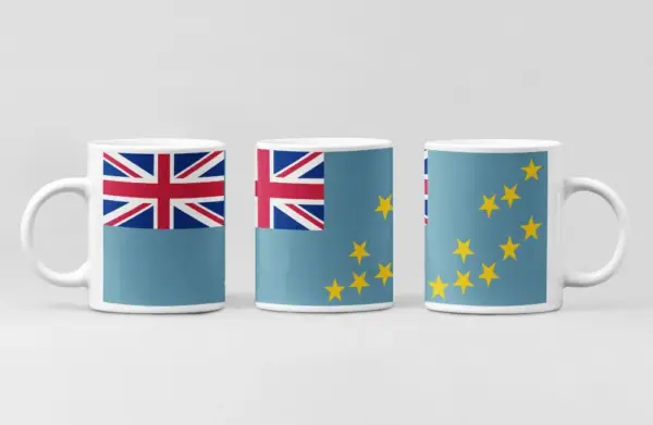 Tuvalu Flag Coffee Mug, Tuvalu Country National Flag Mug