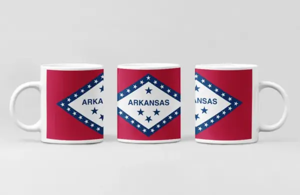 US Arkansas Flag Coffee Mug, US Arkansas Country National Flag Mug