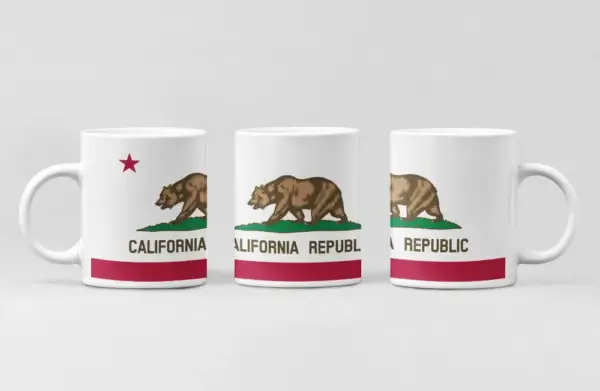 US California Flag Coffee Mug, US California Country National Flag Mug