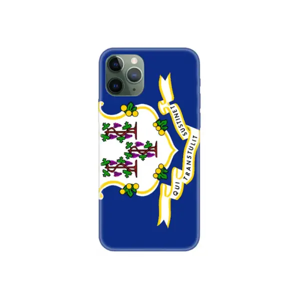 US Connecticut Flag iPhone Case, US Connecticut National Flag iPhone 15 Pro Max Phone Case