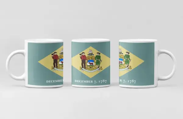 US Delaware Flag Coffee Mug, US Delaware Country National Flag Mug