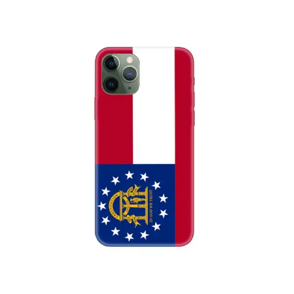 US Georgia Flag iPhone Case, US Georgia National Flag iPhone 15 Pro Max Phone Case