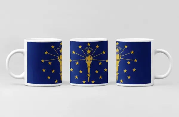 US Indiana Flag Coffee Mug, US Indiana Country National Flag Mug