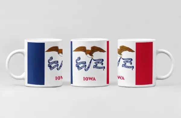 US Iowa Flag Coffee Mug, US Iowa Country National Flag Mug