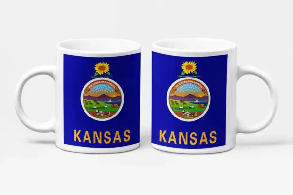 US Kansas Flag Coffee Mug, US Kansas Country National Flag Mug