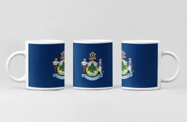 US Maine Flag Coffee Mug, US Maine Country National Flag Mug