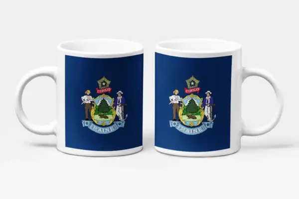 US Maine Flag Coffee Mug, US Maine Country National Flag Mug