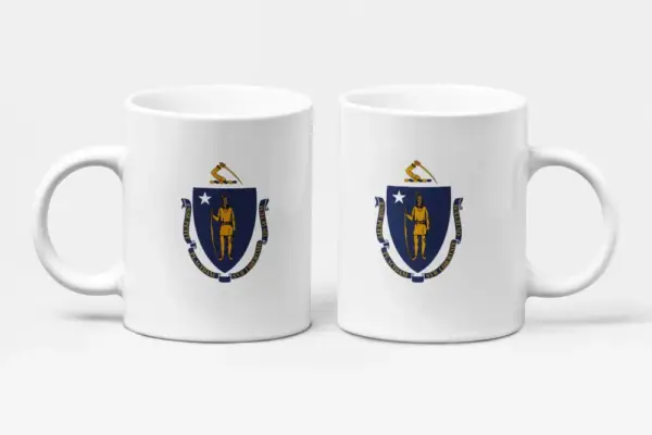 US Massachusetts Flag Coffee Mug, US Massachusetts Country National Flag Mug