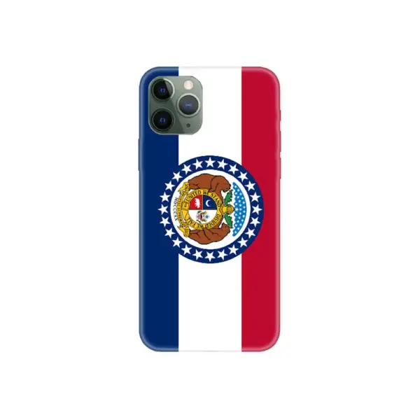 US Missouri Flag iPhone Case, US Missouri National Flag iPhone 15 Pro Max Phone Case