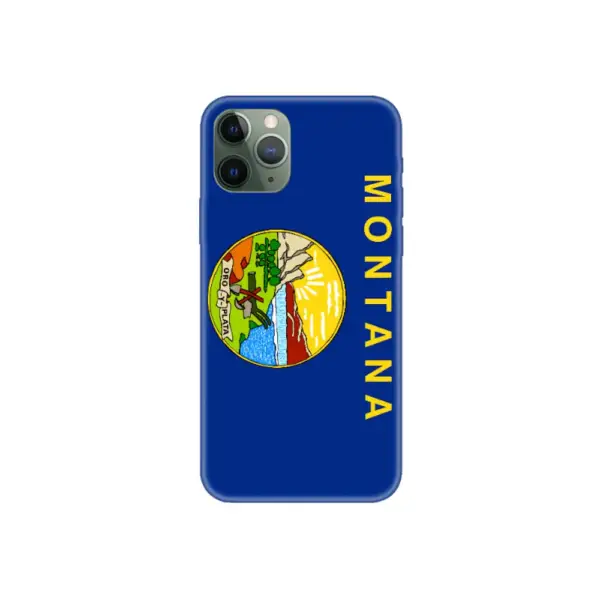 US Montana Flag iPhone Case, US Montana National Flag iPhone 15 Pro Max Phone Case