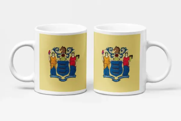 US New Jersey Flag Coffee Mug, US New Jersey Country National Flag Mug