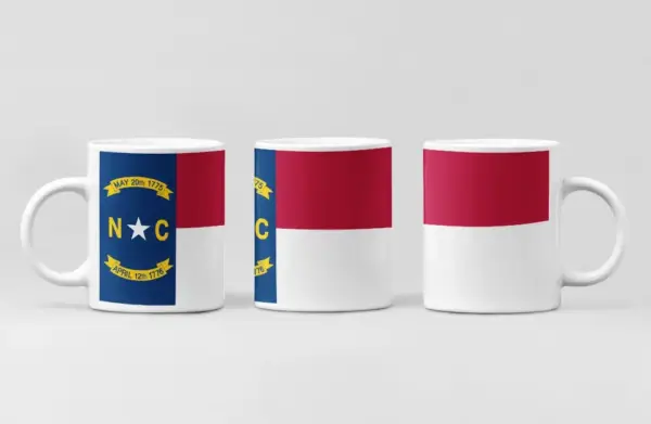 US North Carolina Flag Coffee Mug, US North Carolina Country National Flag Mug
