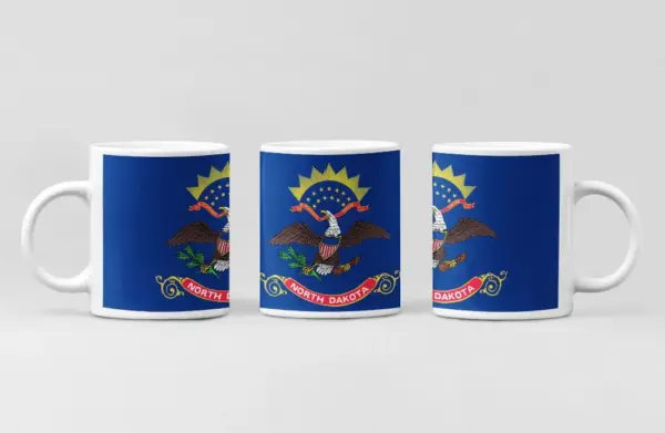 US North Dakota Flag Coffee Mug, US North Dakota Country National Flag Mug
